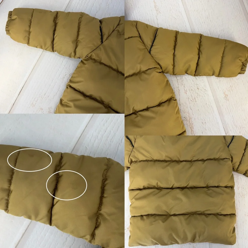 iXtreme‎ Boys Puffer Jacket 4T Tan Hooded Plaid Lined Coat